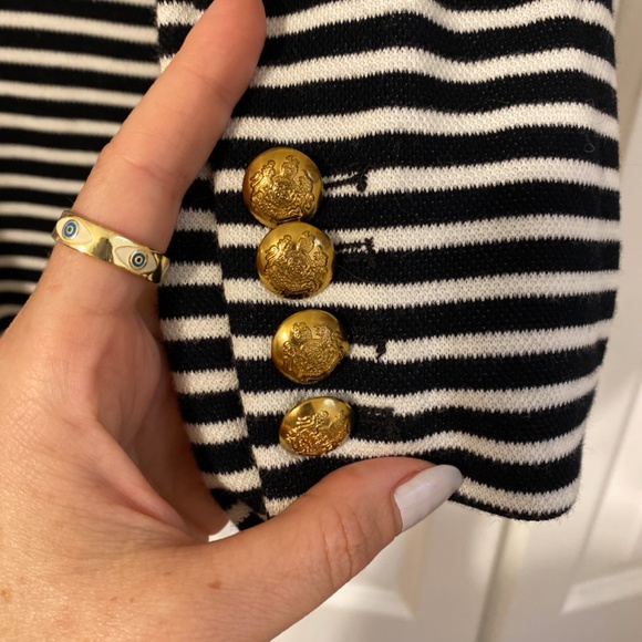 Ralph Lauren Stripe Cotton Blazer with Gold Buttons - Picture 6 of 8